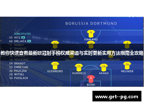 教你快速查看最新欧冠射手榜权威渠道与实时更新实用方法指南全攻略 教你快速查看最新欧冠射手榜权威渠道与实时更新实用方法指南全攻略